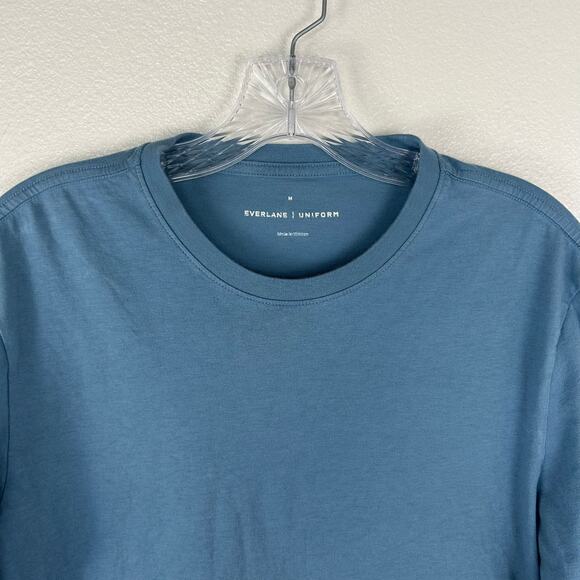 Everlane Men's Short Sleeve T-Shirt Size Medium Organic Cotton Blue - Picture 3 of 6